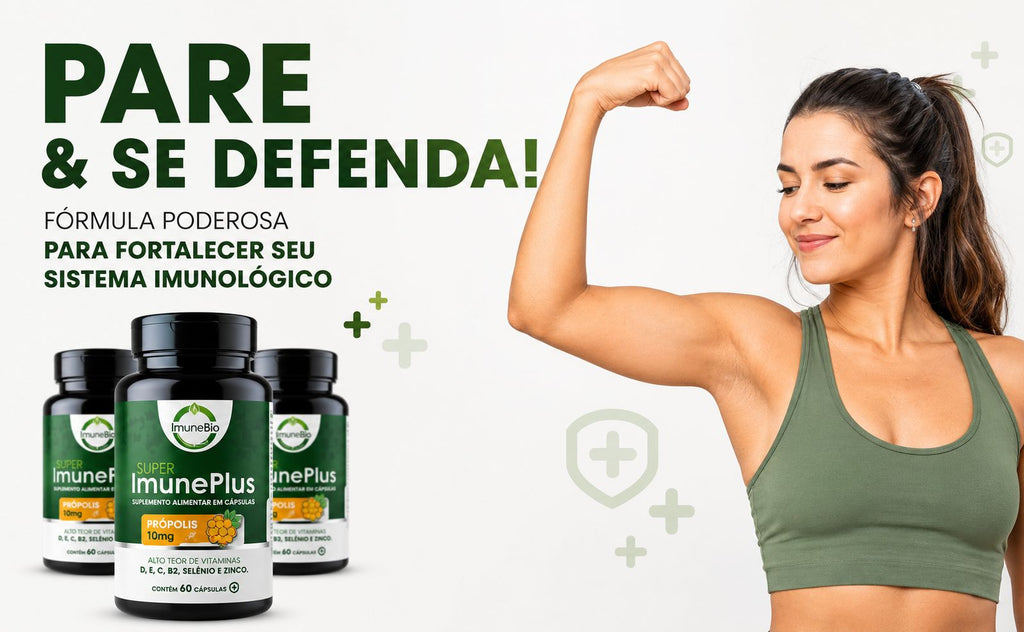 Suplemento Super Imune Plus 490 mg - 10 mg de Própolis + Vitaminas e Minerais Es