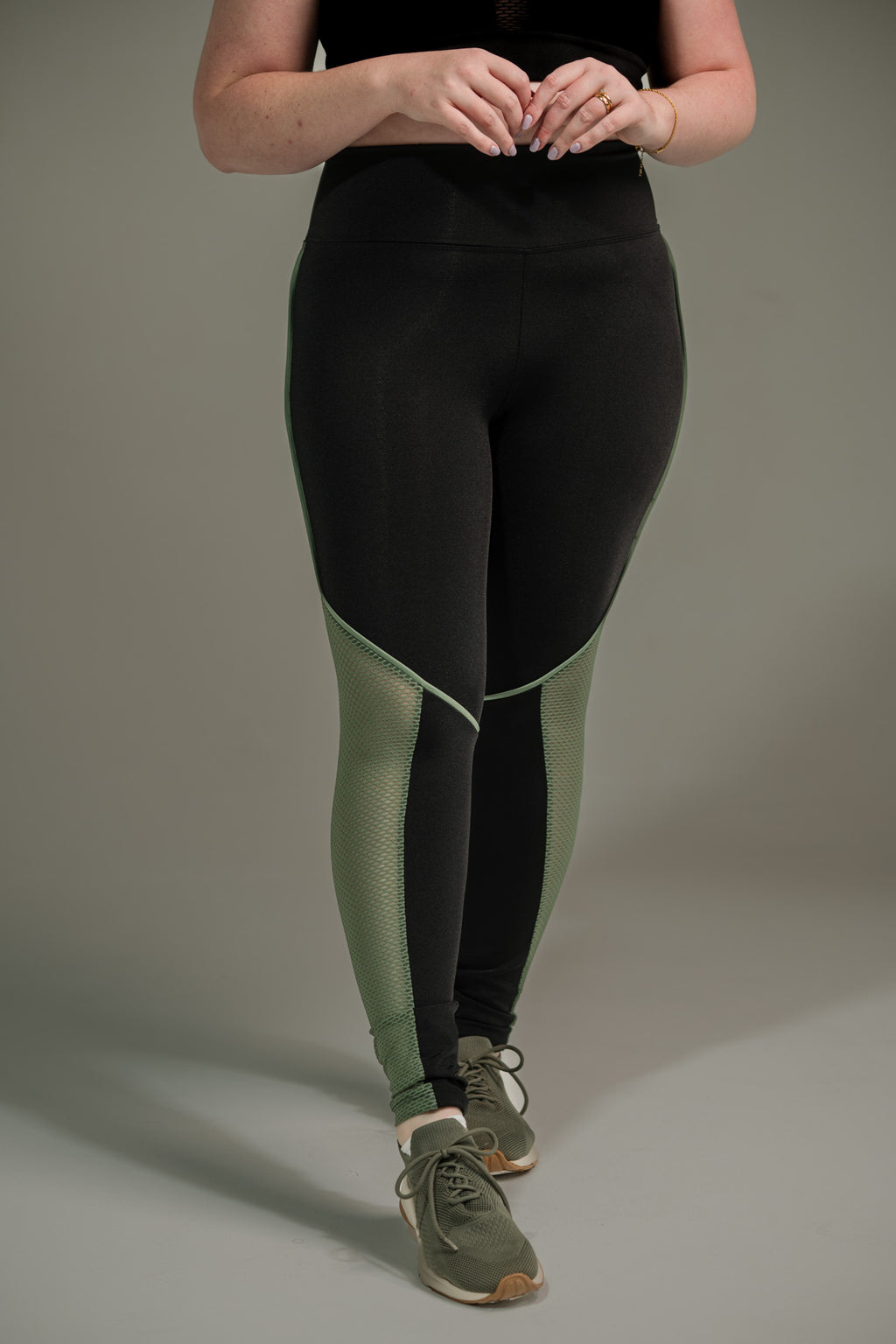 Calça Legging Feminina com Filete e Tela