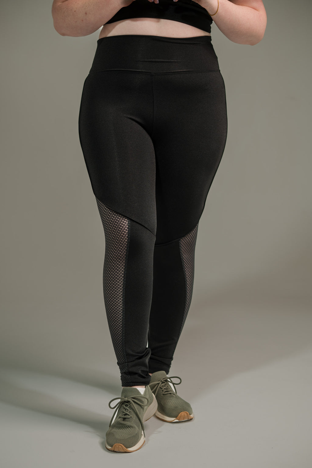 Calça Legging Feminina com Filete e Tela