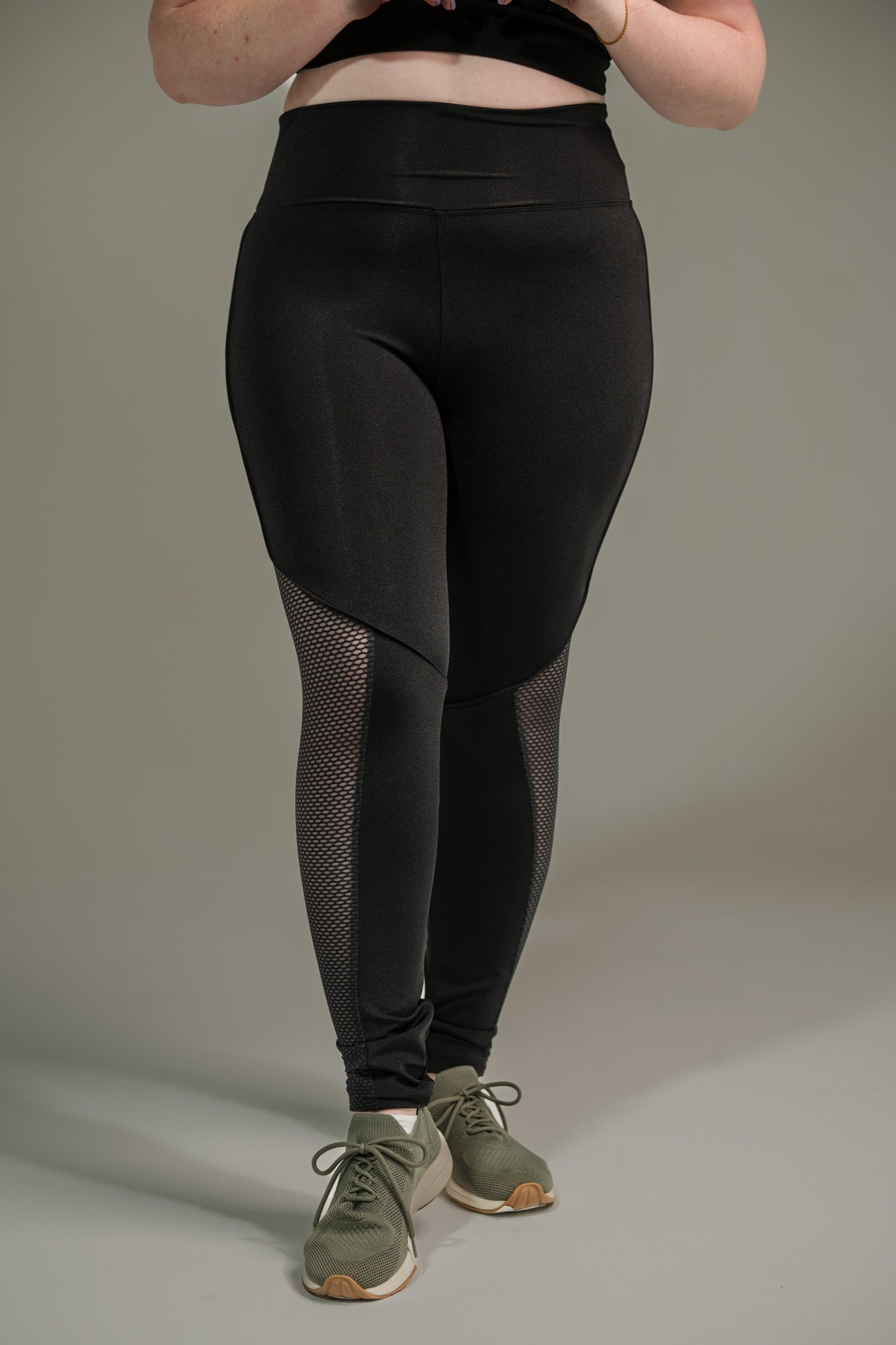 Calça Legging Feminina com Filete e Tela