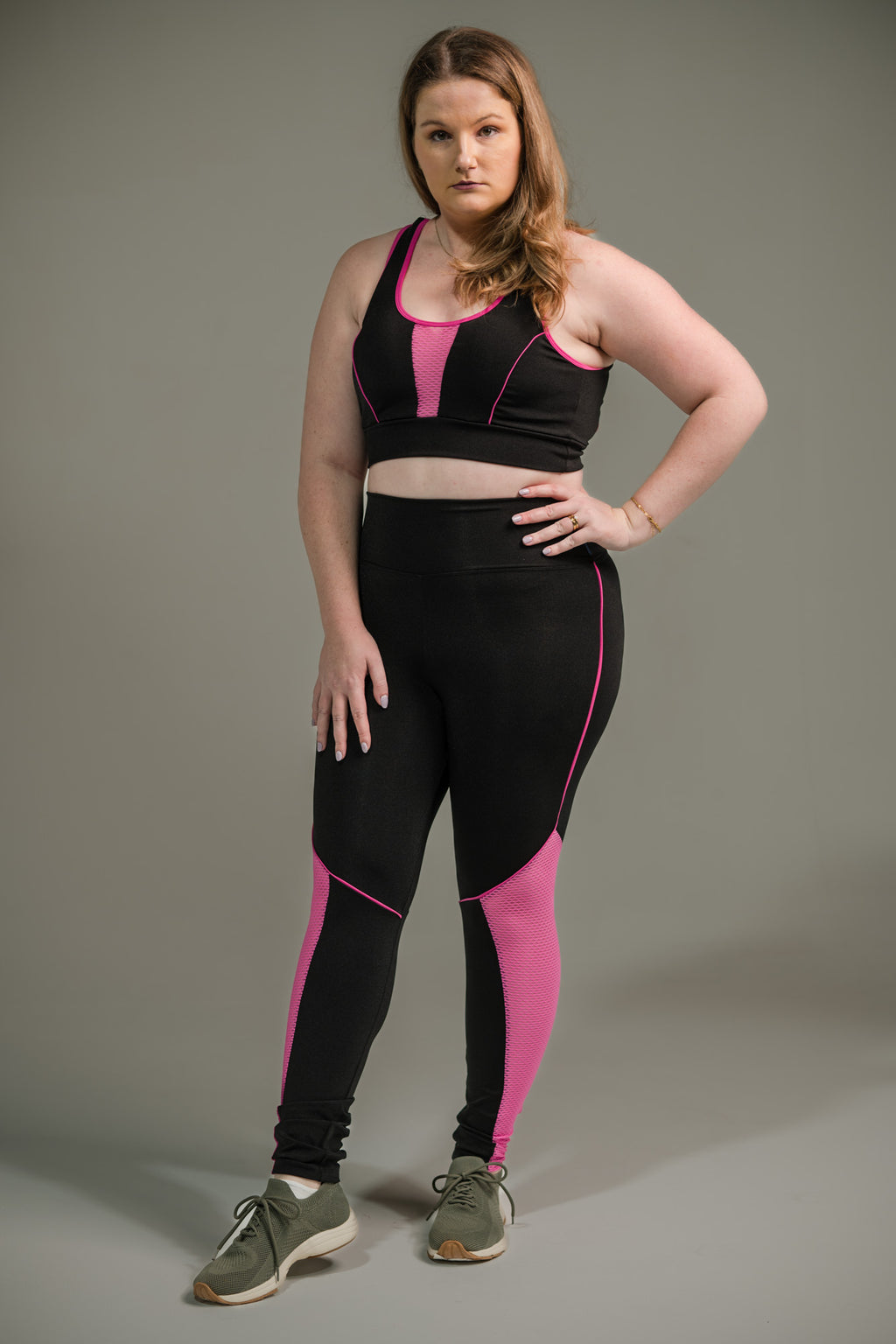 Calça Legging Feminina com Filete e Tela