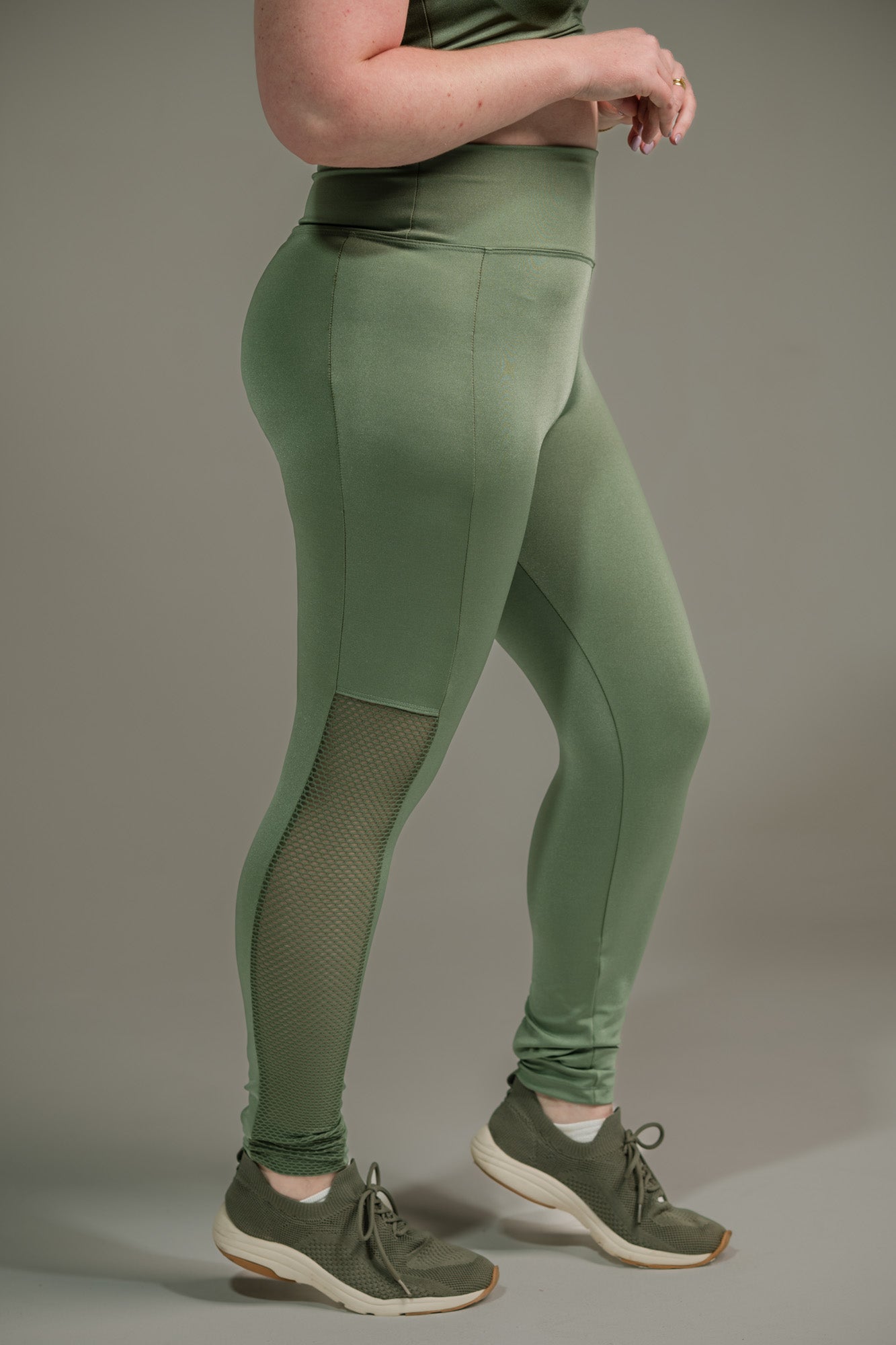 Calça Feminina com Tela Lateral