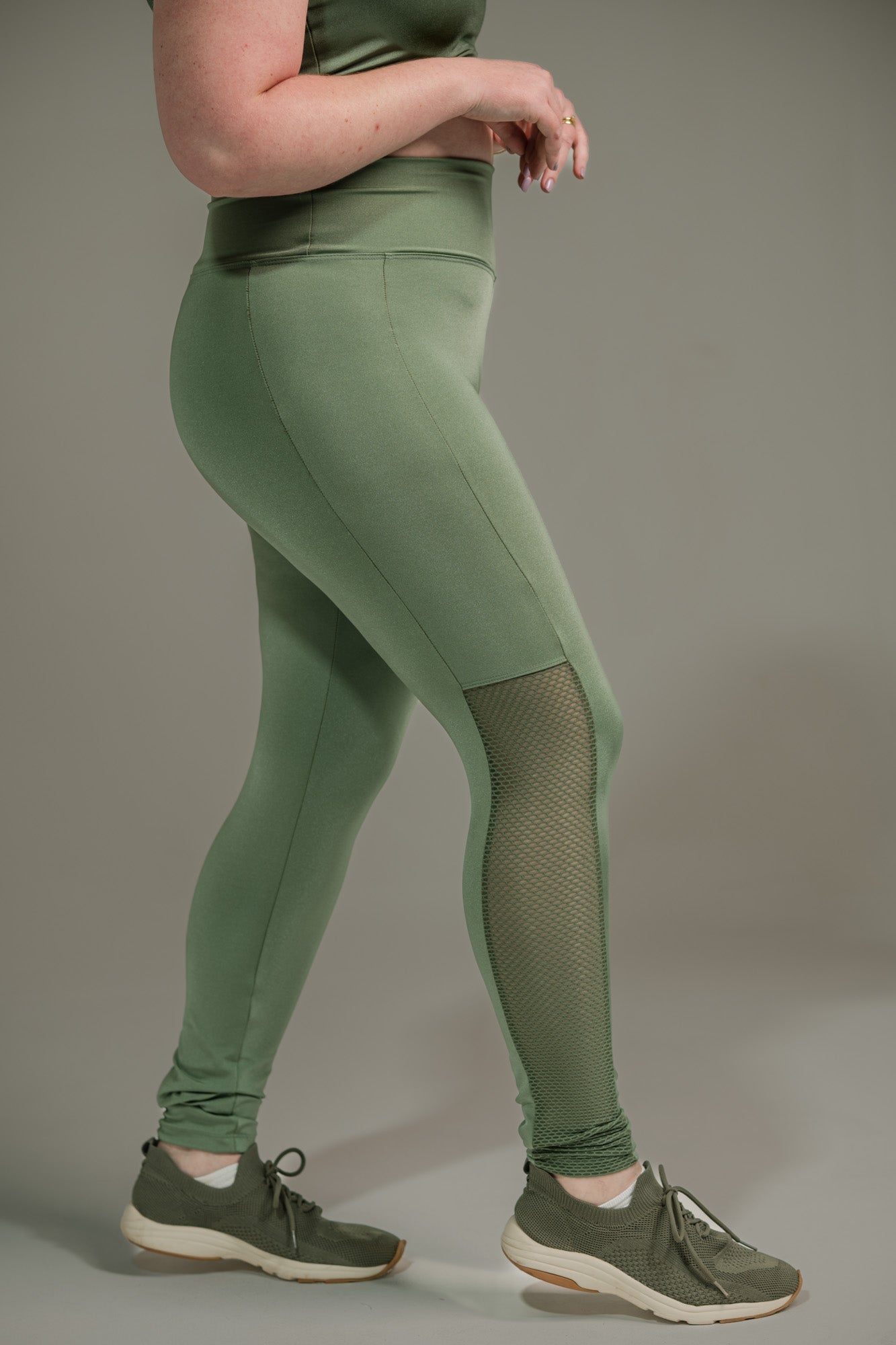 Calça Feminina com Tela Lateral
