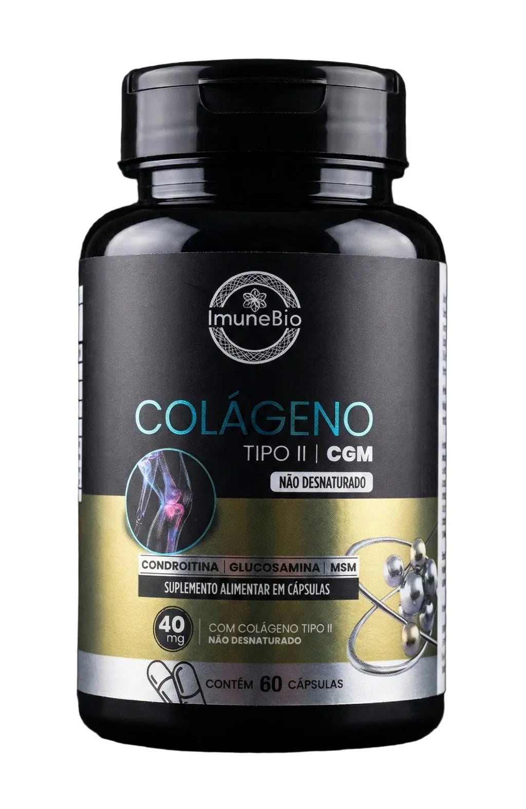 Colágeno Tipo 2 CGM + Glucosamina + Condroitina + MSM 60 Caps; Premium (1)
