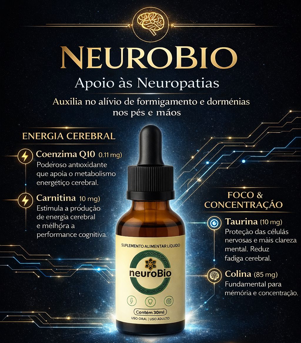 NeuroBio - Memória Foco e Concentração - 30 ML