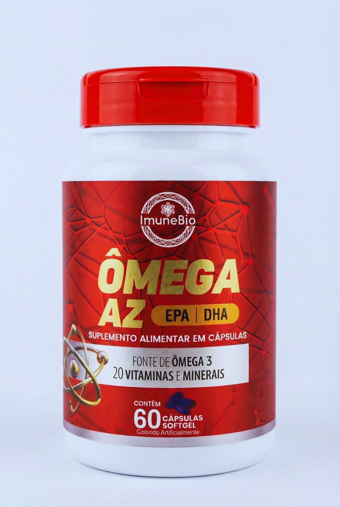 Ômega 3 Multivitamínico A-Z - 20 Vitaminas e Minerais + EPA DHA 1400 mg- 60 Caps