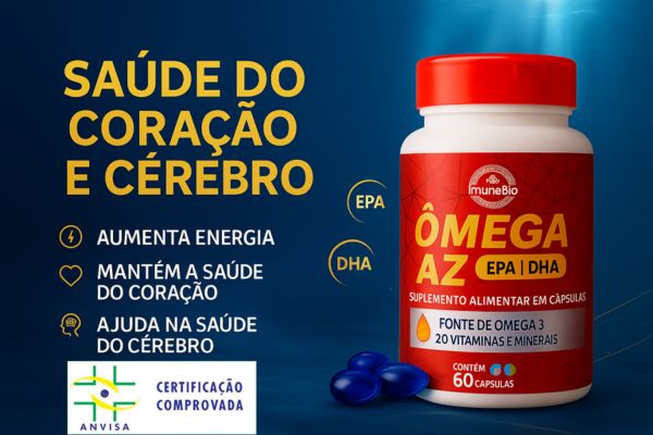 Ômega 3 Multivitamínico A-Z - 20 Vitaminas e Minerais + EPA DHA 1400 mg- 60 Caps